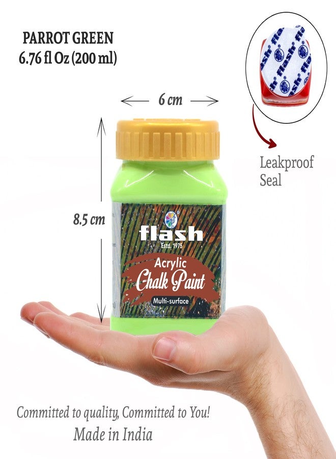 فلاش طلاء طباشيري أكريليك من فلاش آرتيست 200 مل (أخضر ببغائي) - Image 2